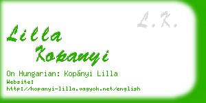 lilla kopanyi business card
